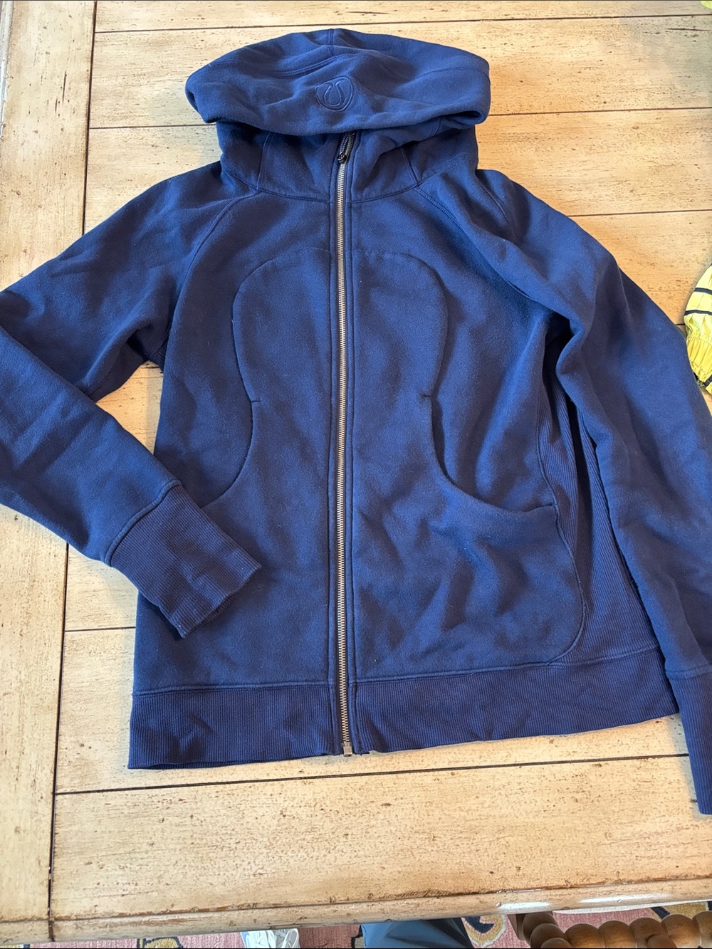 lululemon athletica Navy Blue Full-Zip Hooded Jacket